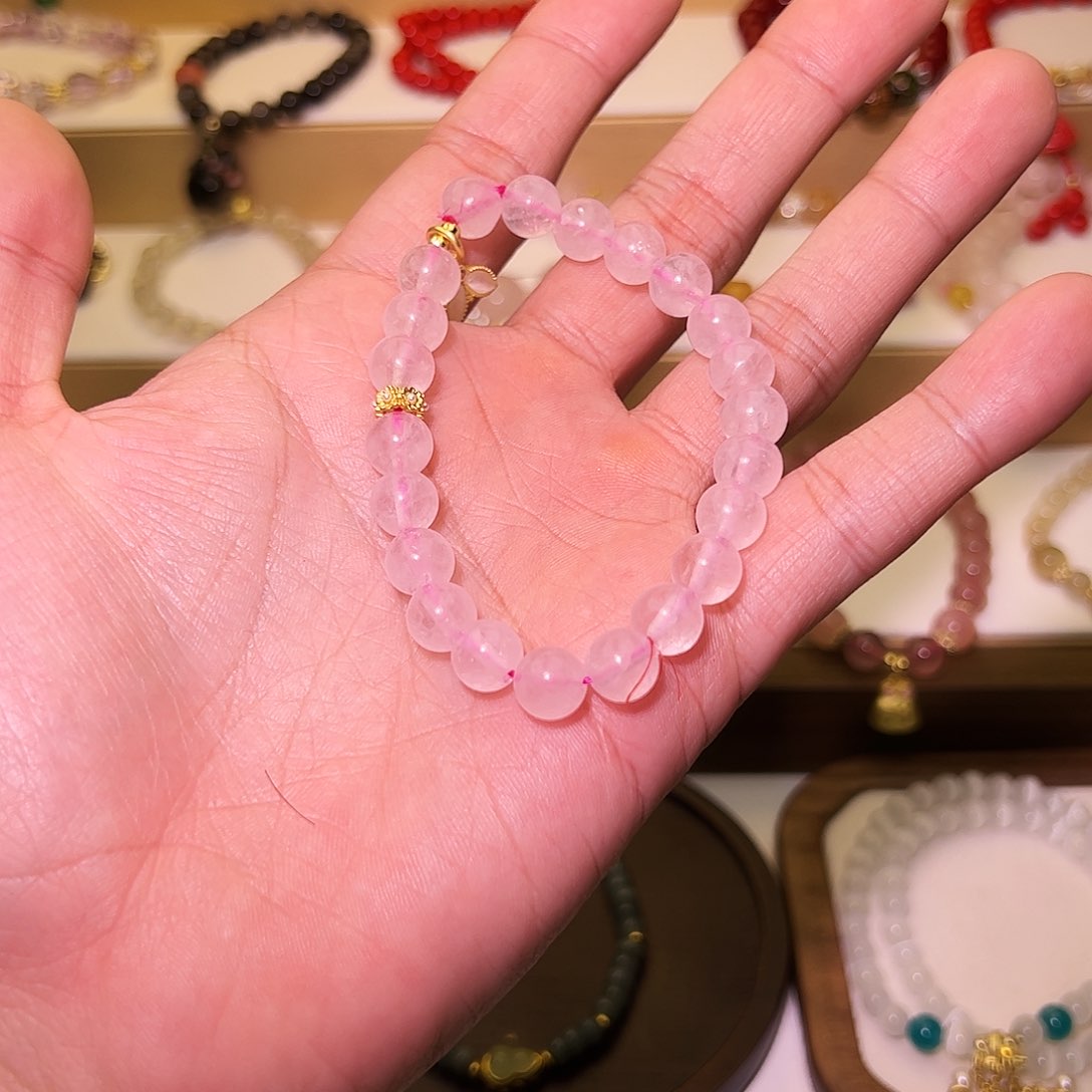 烟晶手串未镶嵌手串