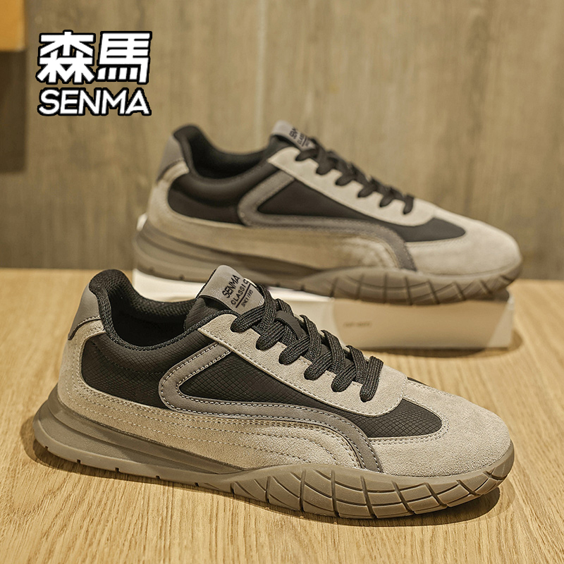 SENMA/森马男鞋2025夏款软底轻便透气德训阿甘鞋休闲运动滑板鞋子