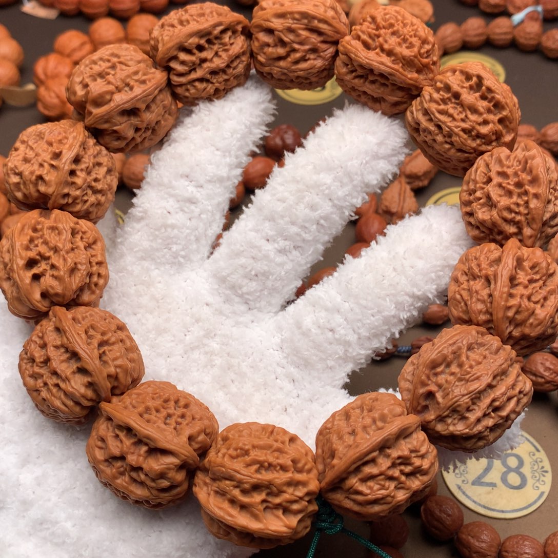 文玩核桃手串33尺寸野牛