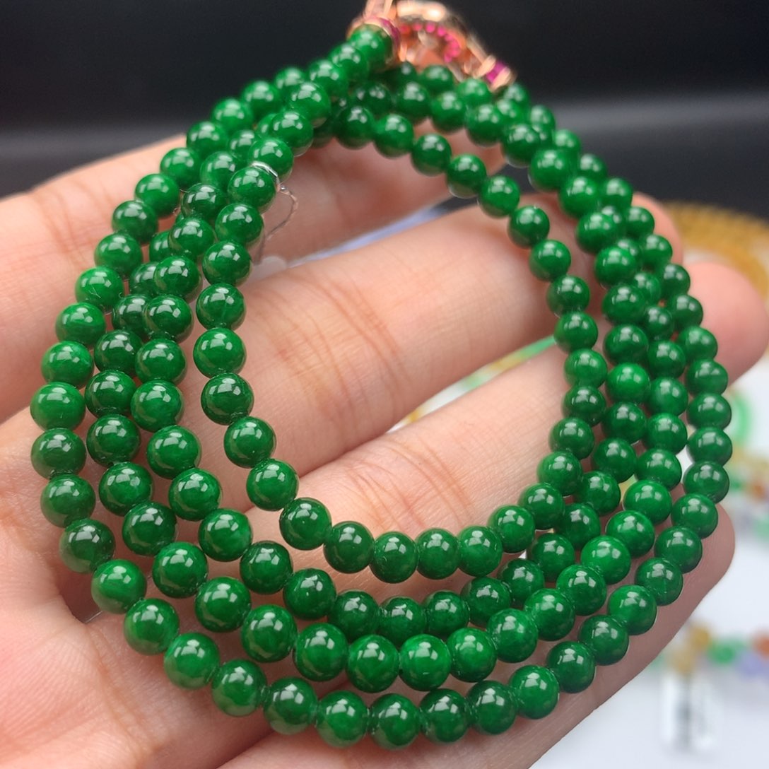 翡翠手链未镶嵌卡