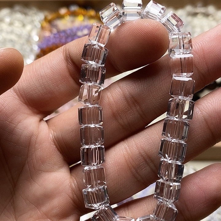 非金属卡7mm+刻面方糖 