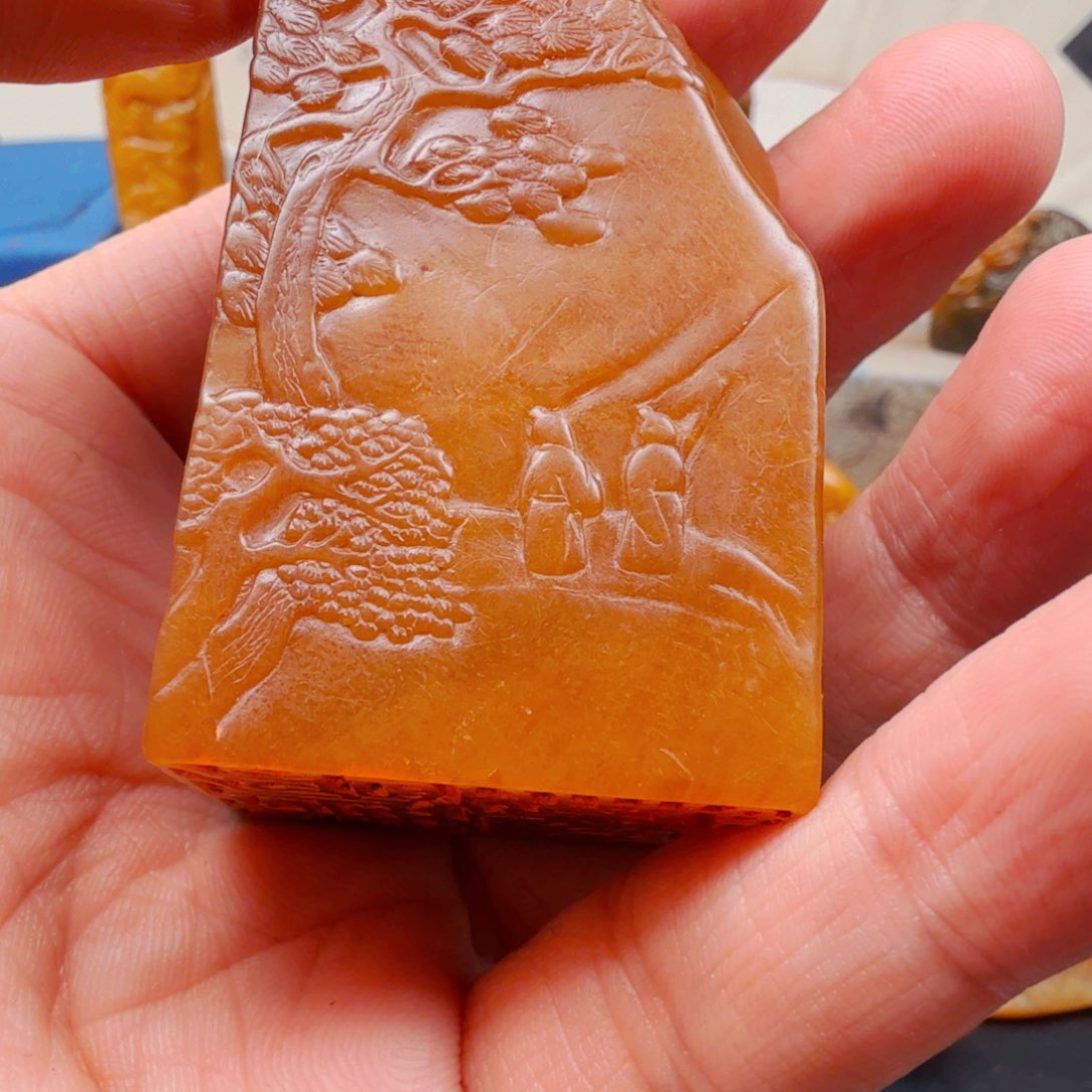 田黄石猫*巷田黄石印章