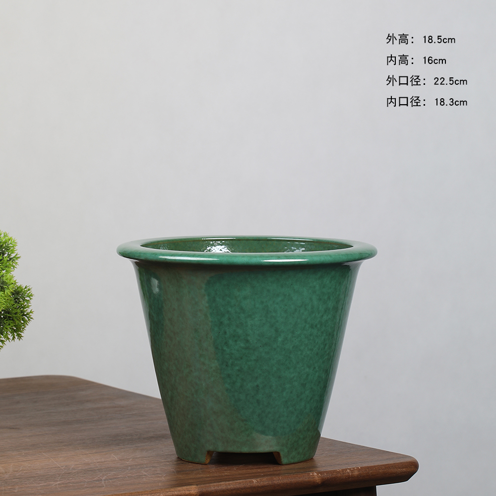 千禾紫砂精品手工高温紫砂釉盆兰草兰花竹子室内摆件造景花盆