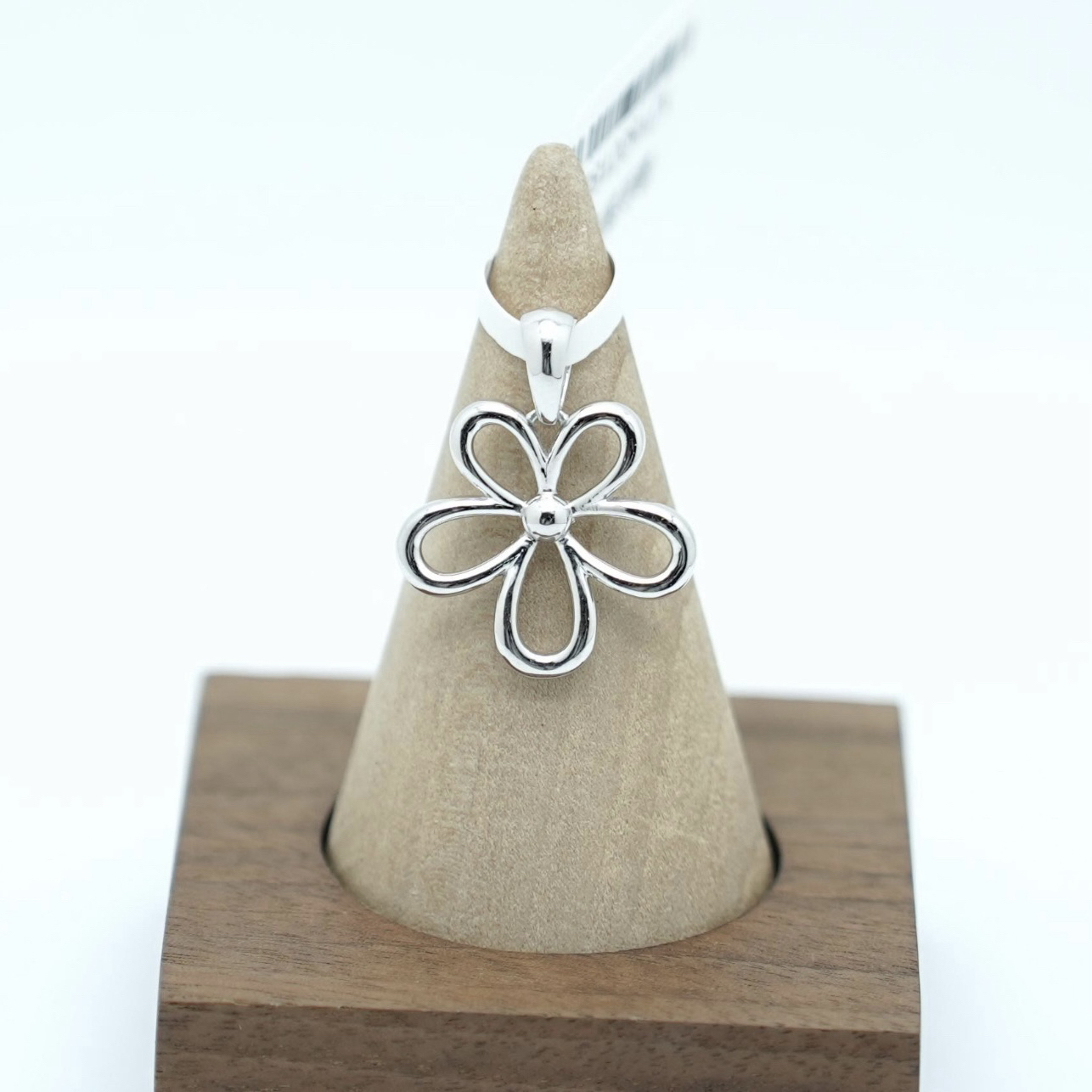 铂金Pt950格桑花素金吊坠气质典雅设计百搭时尚简约铂金吊坠