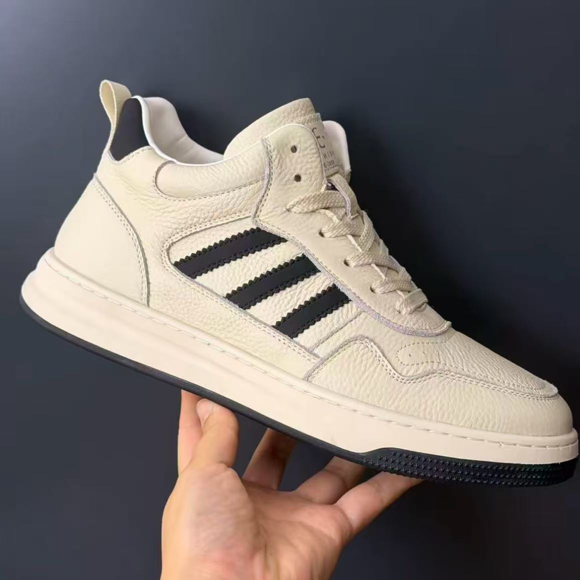 头层牛皮秋季透气真皮商务休闲板鞋四季款软底百搭男8036