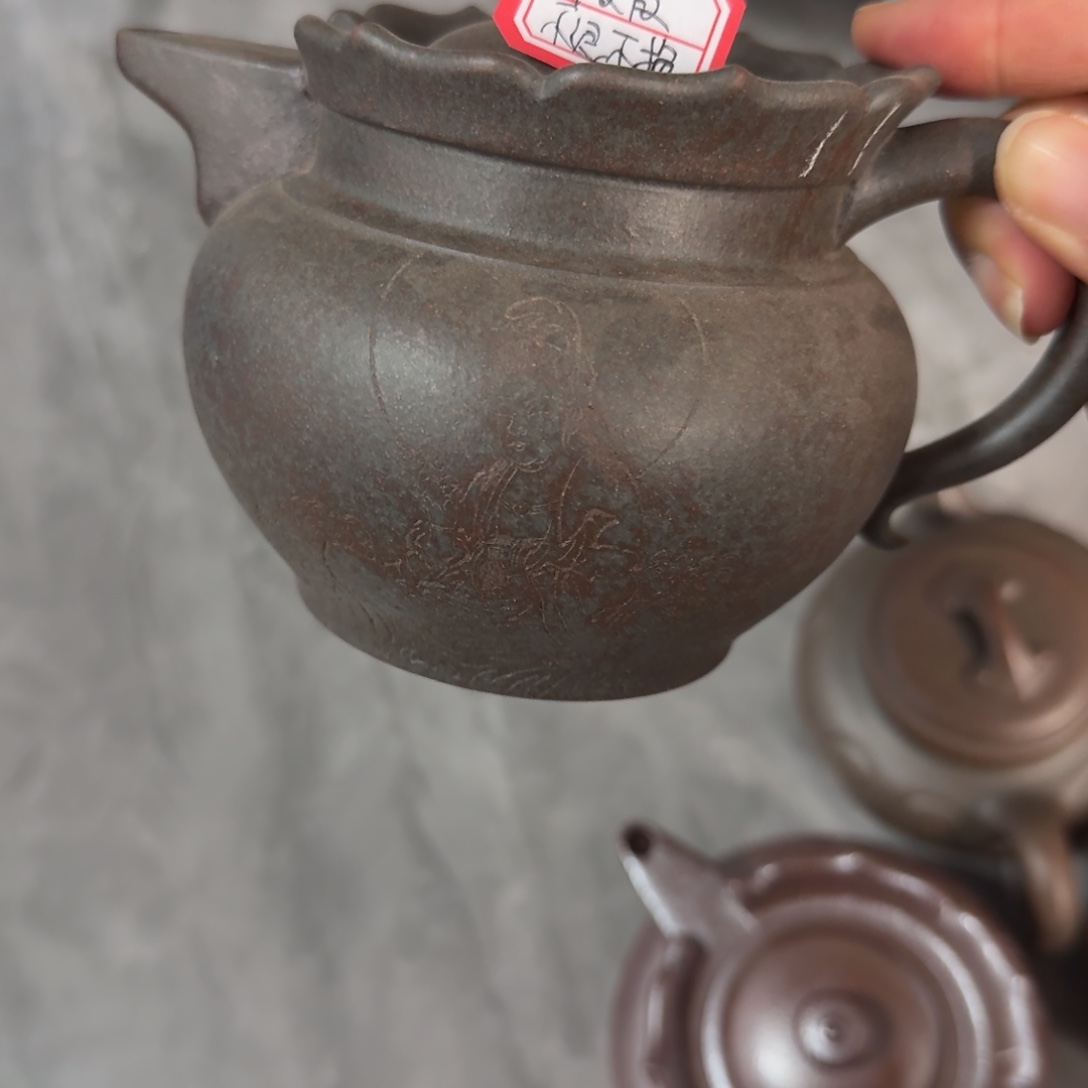 紫砂茶壶黄龙山原矿紫砂