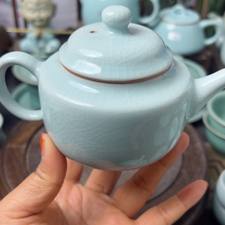 杯淘*子月白德钟壶微瑕