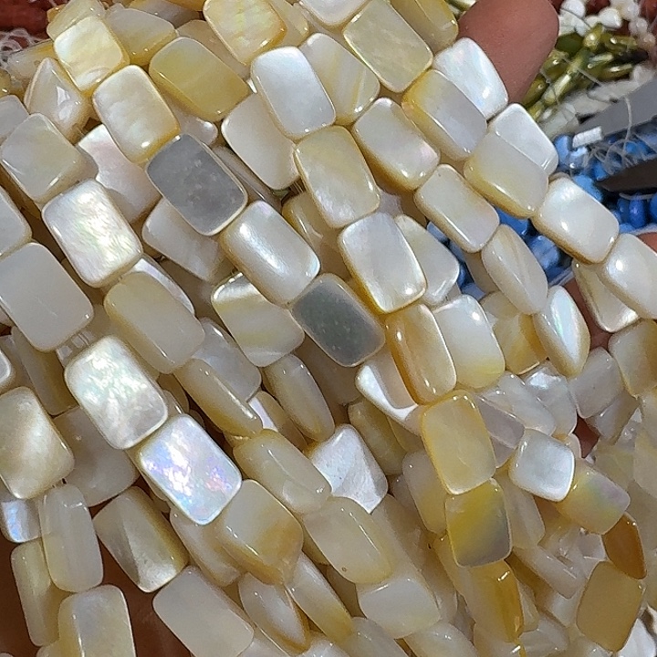 玛瑙/玉髓合金珠宝半成品一条金蝶贝长方形