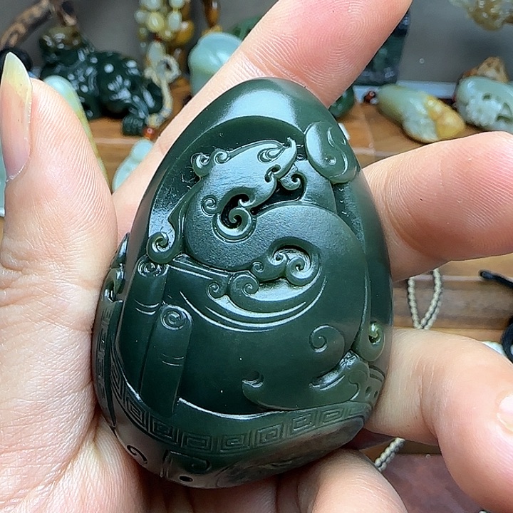 和田玉挂件未镶嵌蝌*家