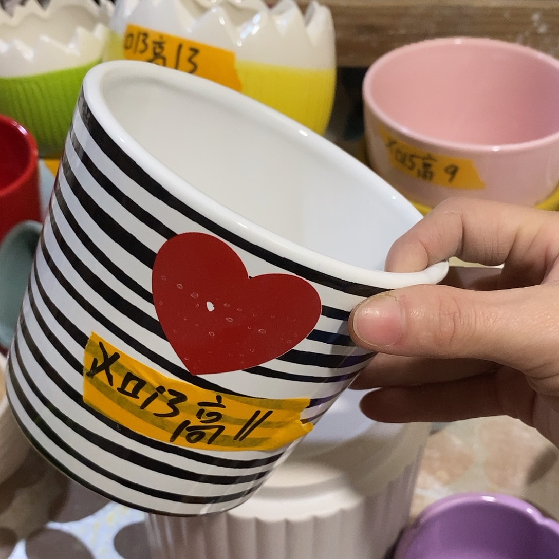 杯子陶陶盆有孔 瑕疵介意勿拍