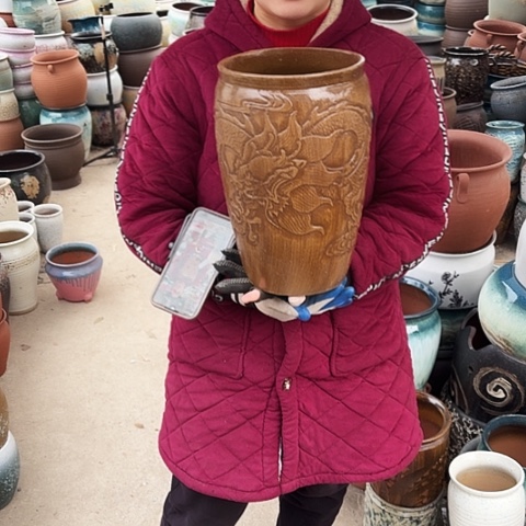 口19高31瑕疵盆子 