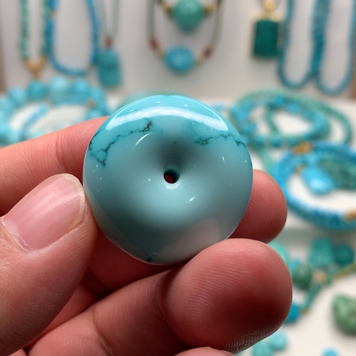 绿松石未镶嵌平安扣