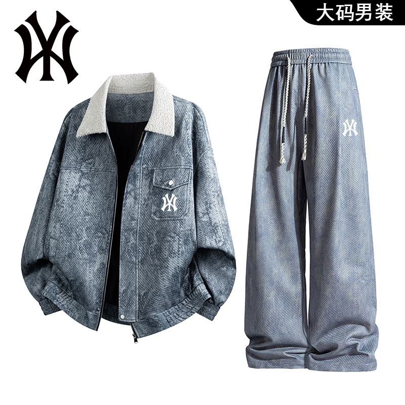 【奥特莱斯】春季秋季男式大码牛仔翻领夹克牛仔男装时尚舒适上衣