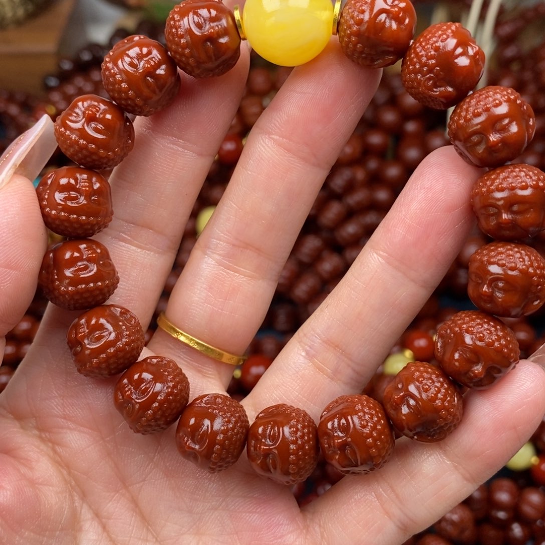 猴头核桃手串宝宝佛➕蜡