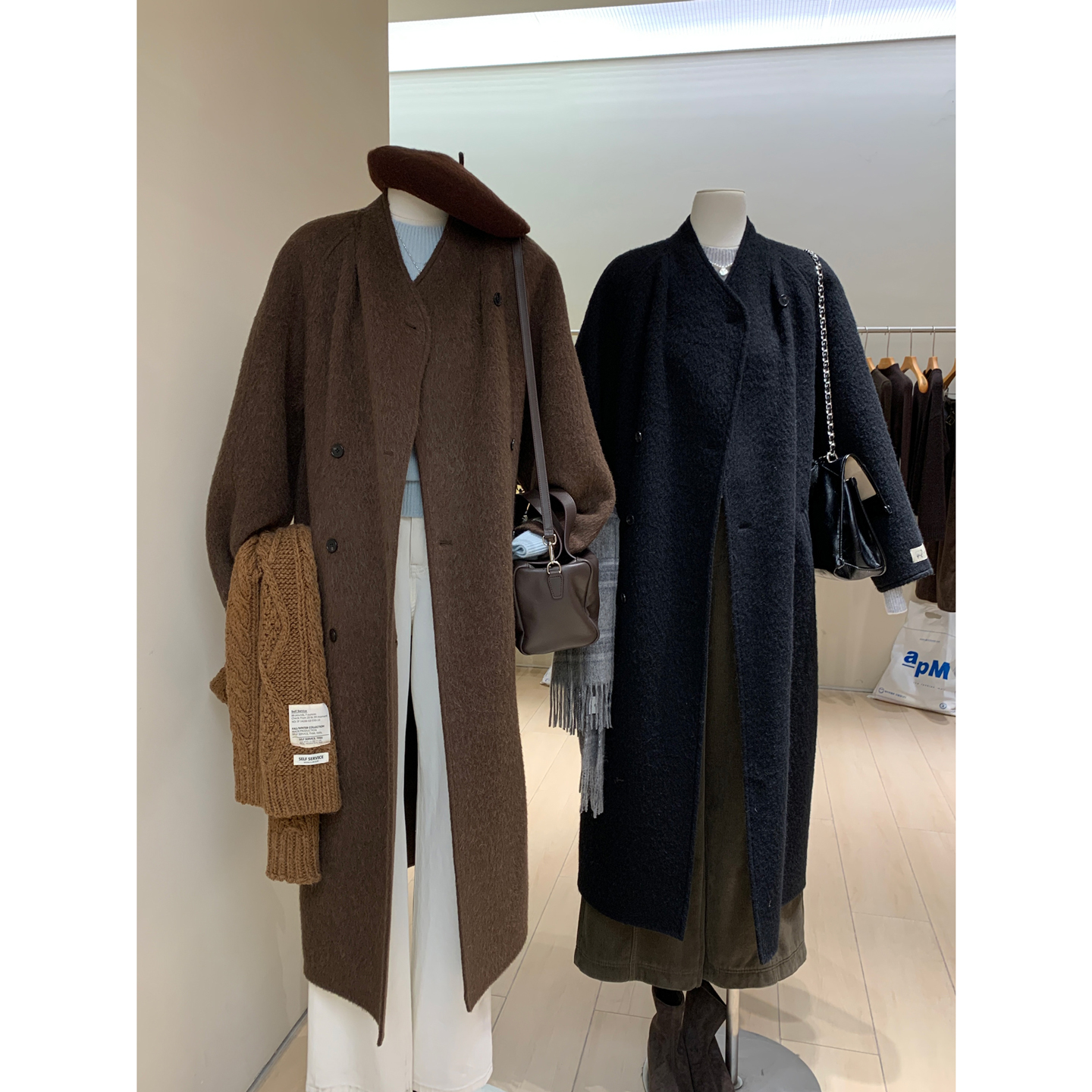 年末奢级贵感苏力羊毛大衣雾绒皮草感御寒保暖长款老钱双面呢外套