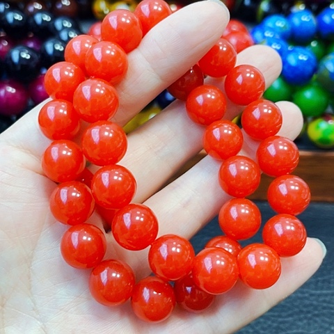 手饰玛瑙未镶嵌宝山柿子红12