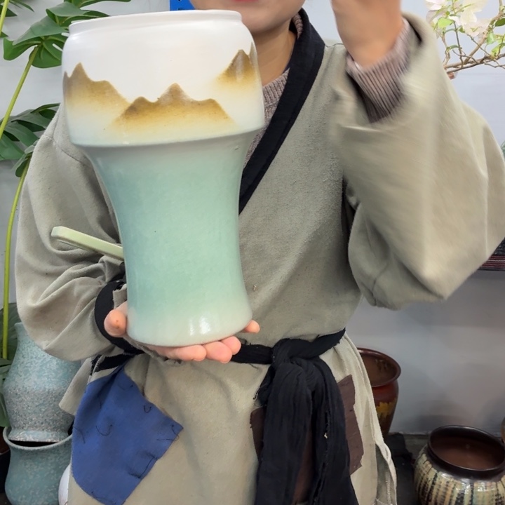 14×27 -粗陶花盆有孔-买买买