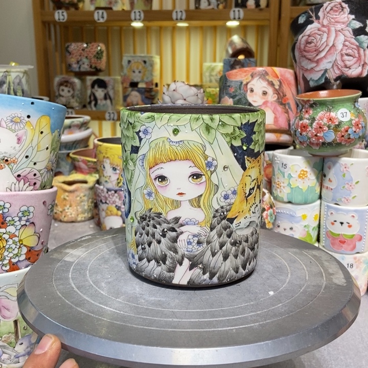 糖***包景德镇艺术手绘作品