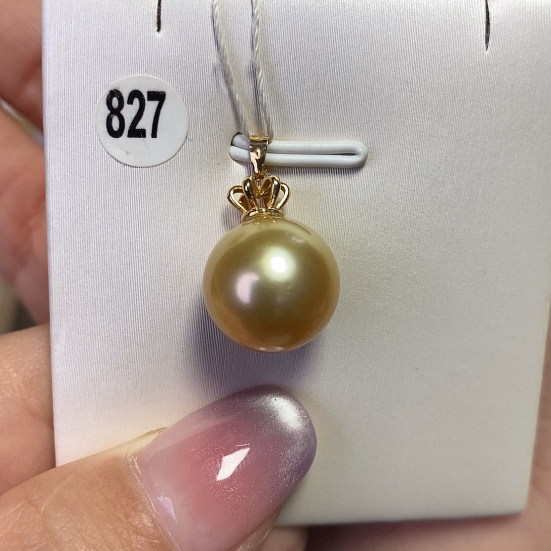 海水珍珠吊坠(不含链)18K金镶嵌