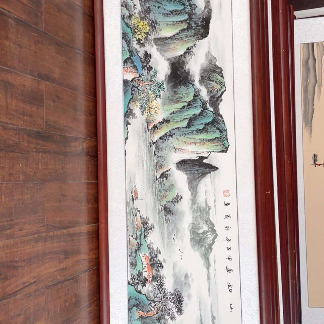 国画带框尺寸48*163厘米