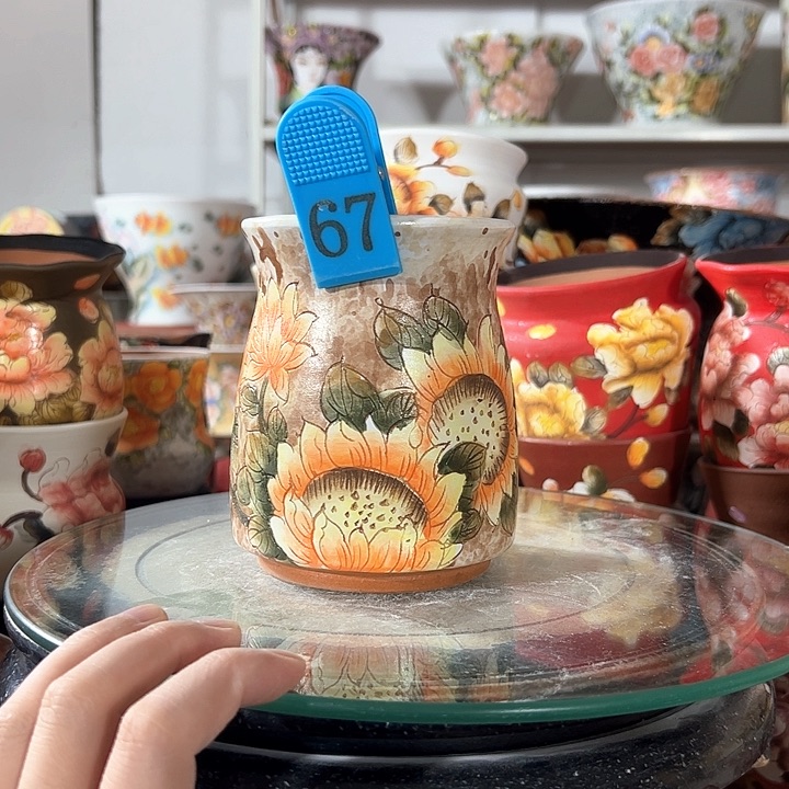 景德镇手绘花盆幸运花盆