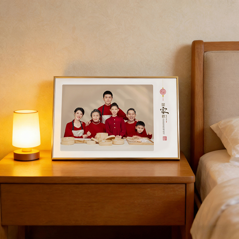 全家福铝合金高级感相框摆台极简窄边定制影楼同品质洗照片相框