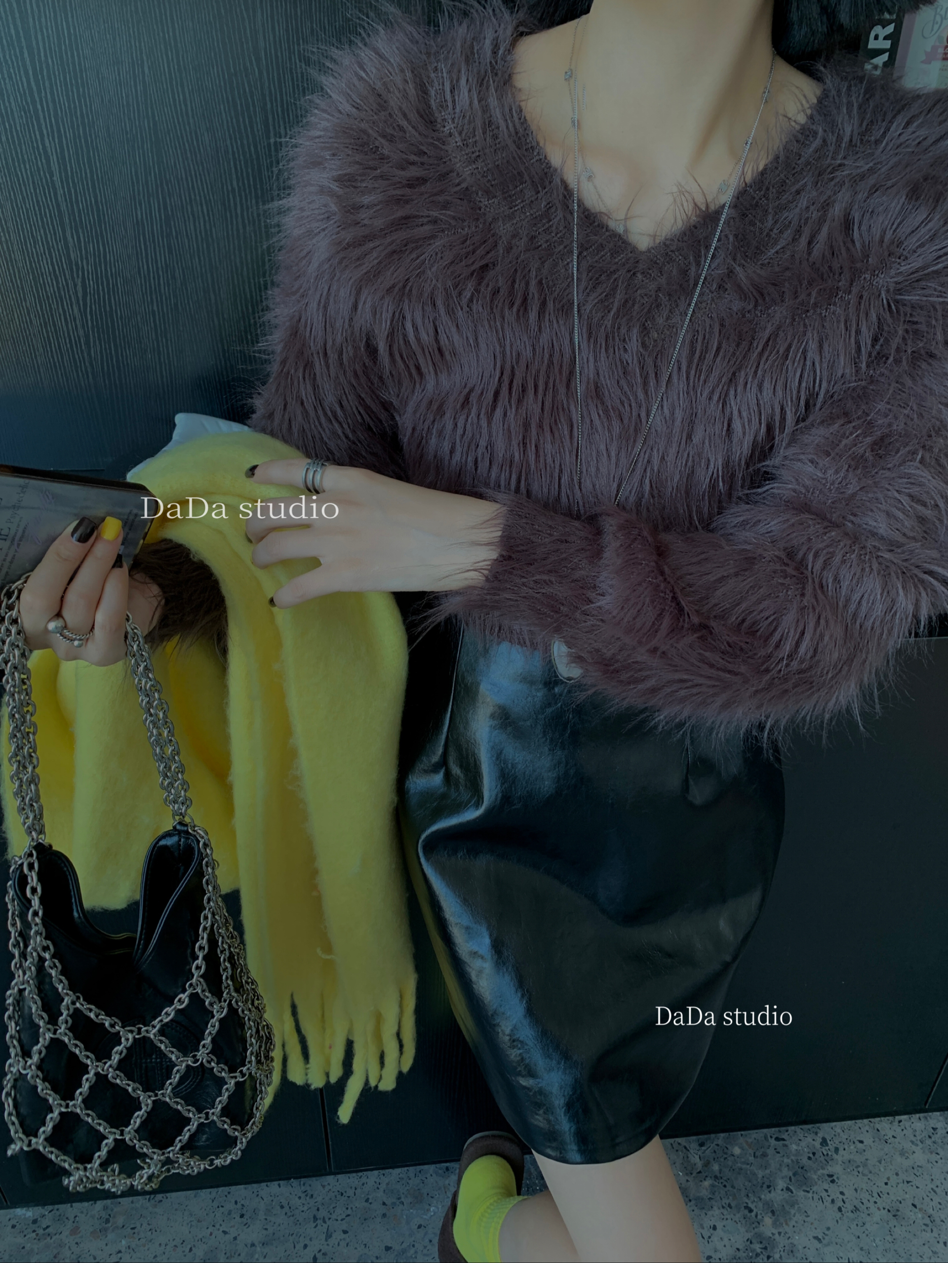 NO退NO换DaDa原创 软糯V领短款上衣5165