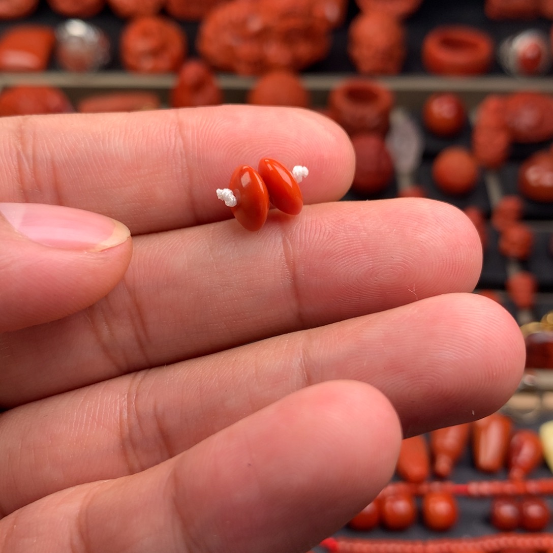 南红玛瑙飞碟隔片8+未镶嵌—**—