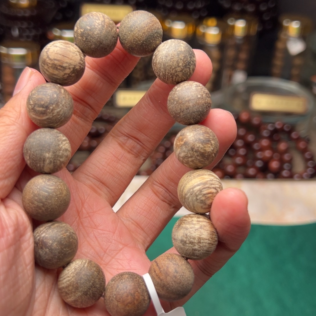 贡木手串/手链1.5粗抛虎皮纹