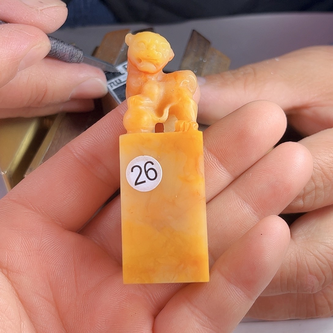 寿山石印石老挝石26号2.3厘米