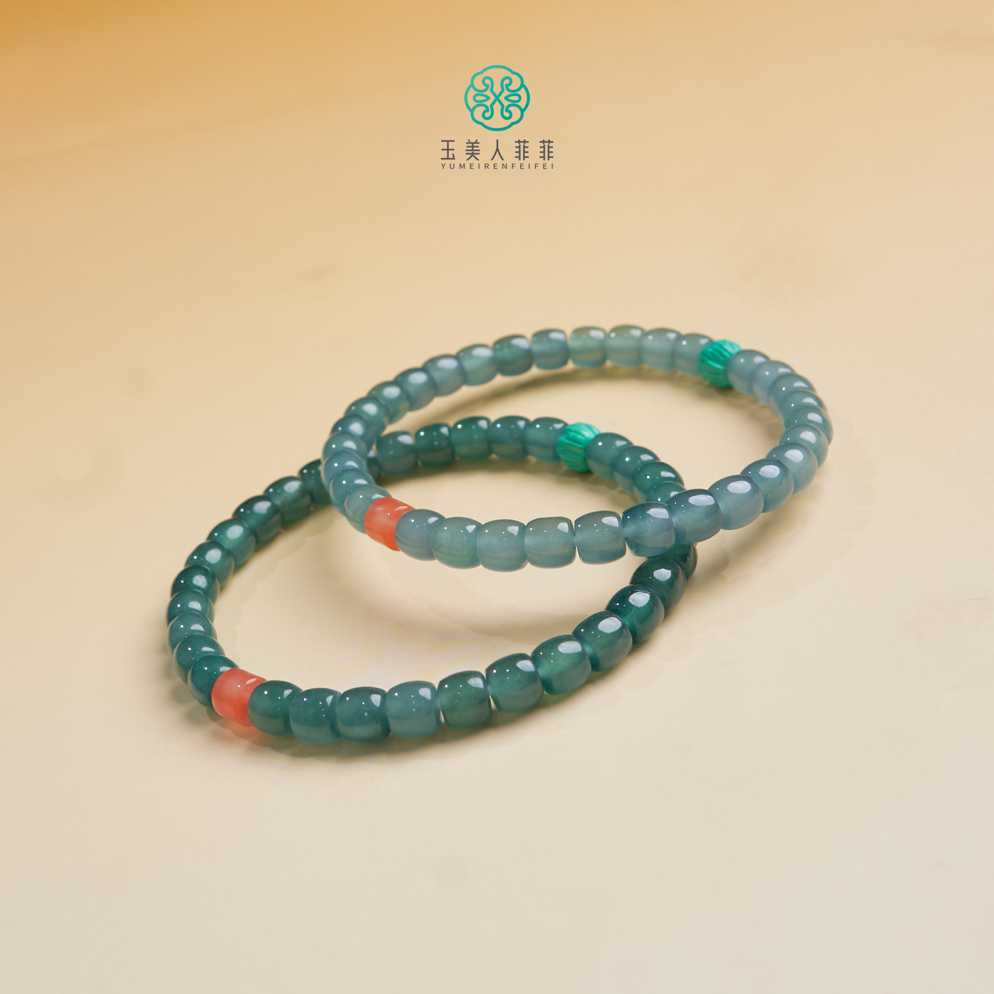 石惑珠宝-翡翠单圈-直切南红手串约5*5mm/多样性发一