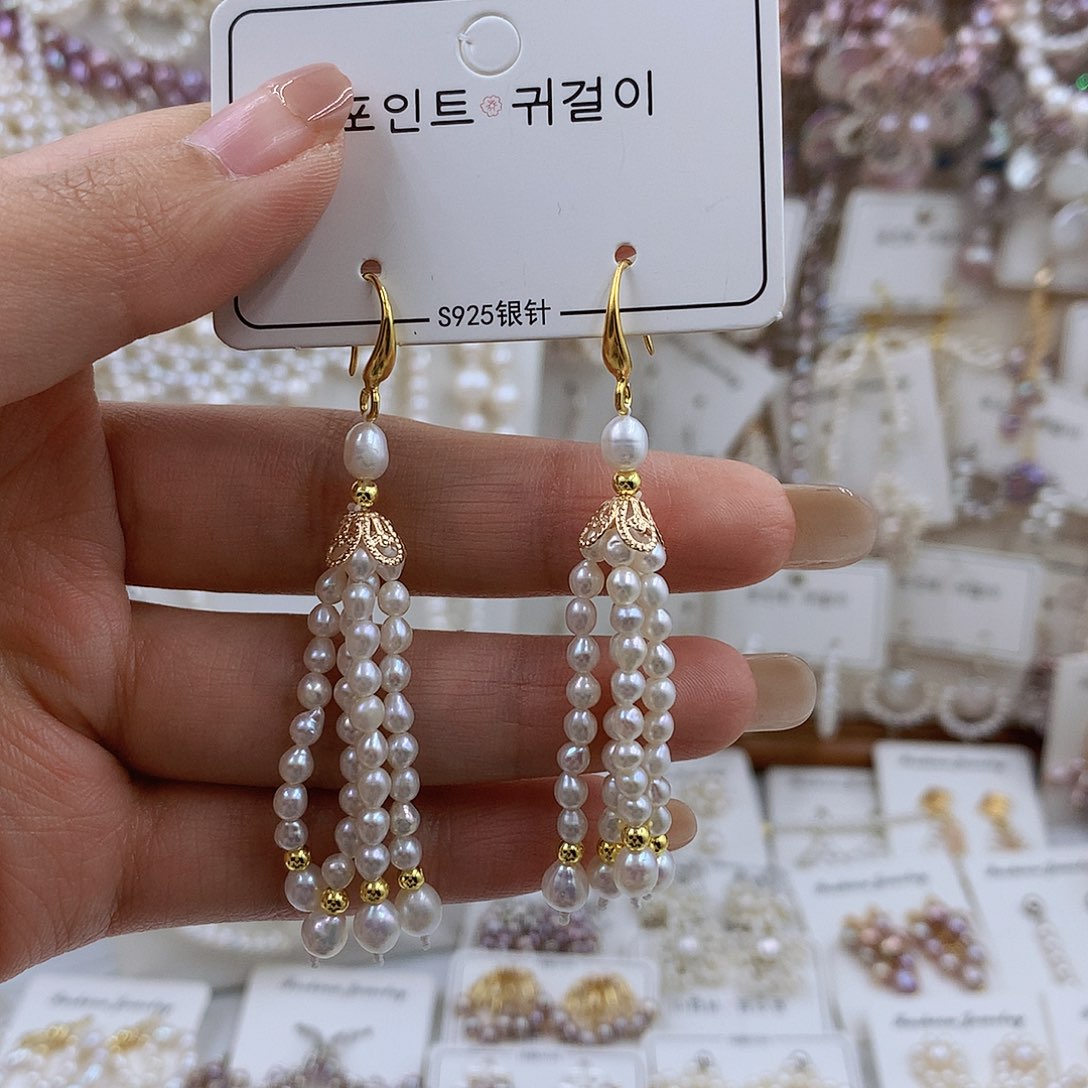 项链银S925镀金镶嵌淡水珍珠