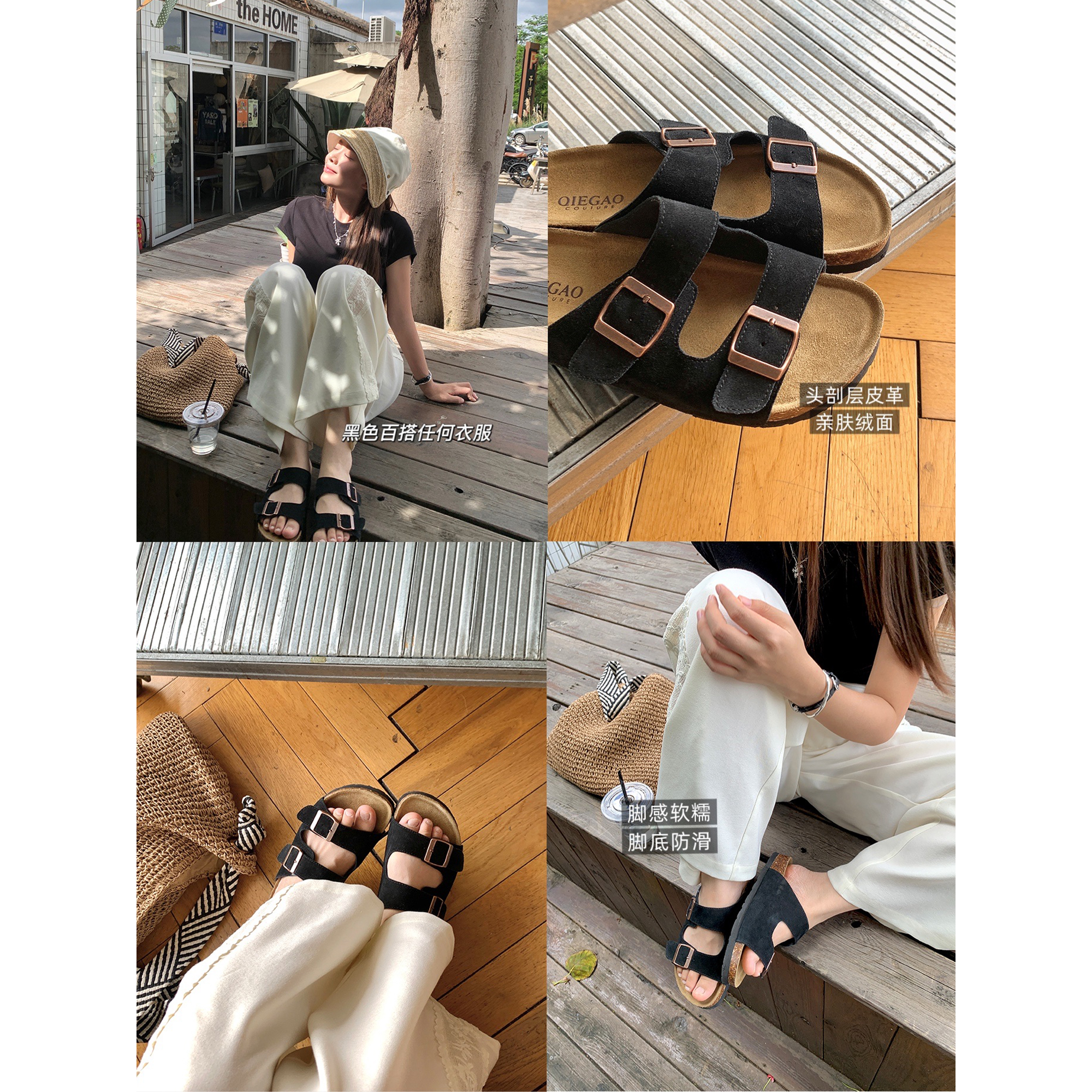 切糕自制 小个子时尚百搭复古休闲增高勃肯休闲鞋