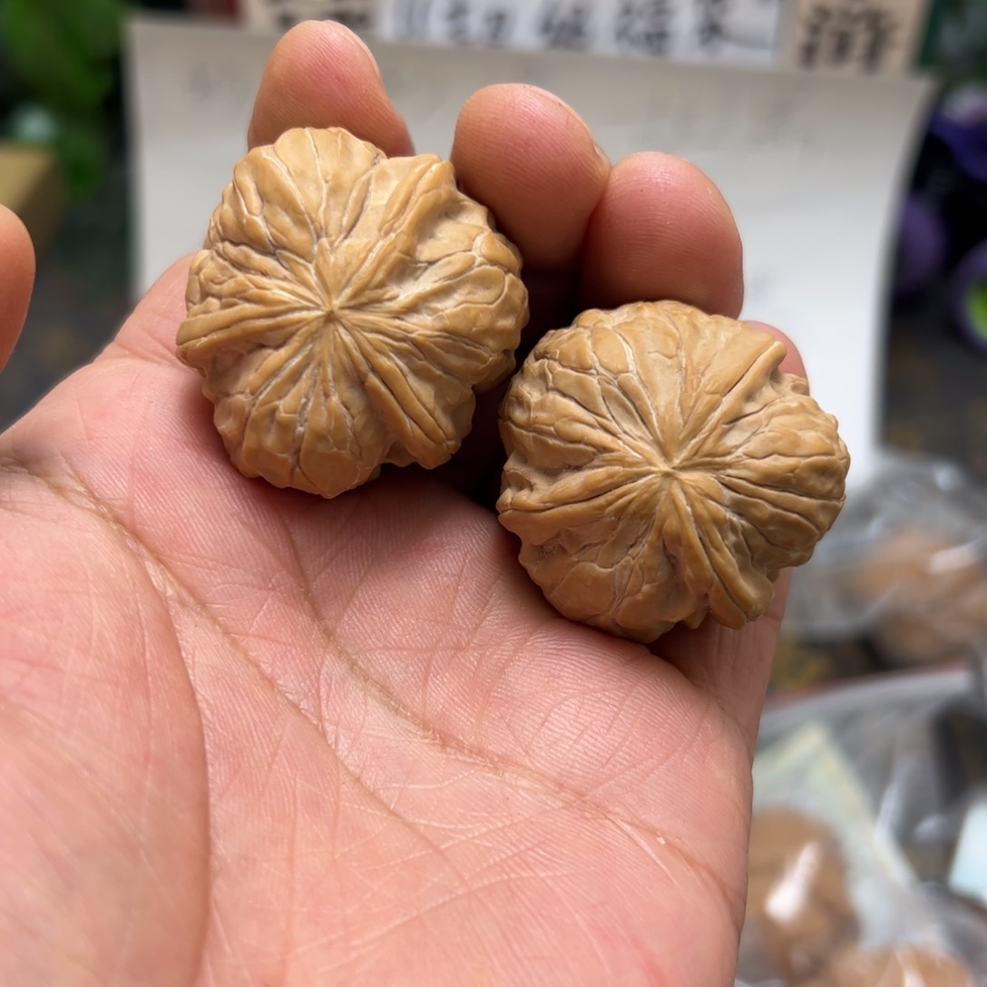 文玩核桃把件金蟾尊三棱