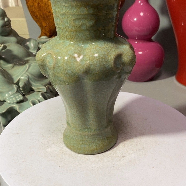 软陶汝瓷冰裂釉瓶