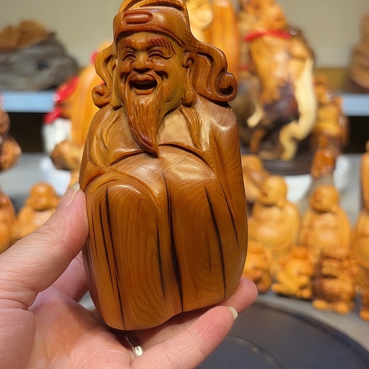 柏木太行崖柏财神爷