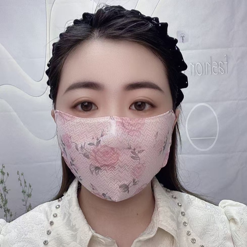（玫瑰花款）可折叠防晒成人防晒口罩防护口罩面罩透气防雾霾防尘
