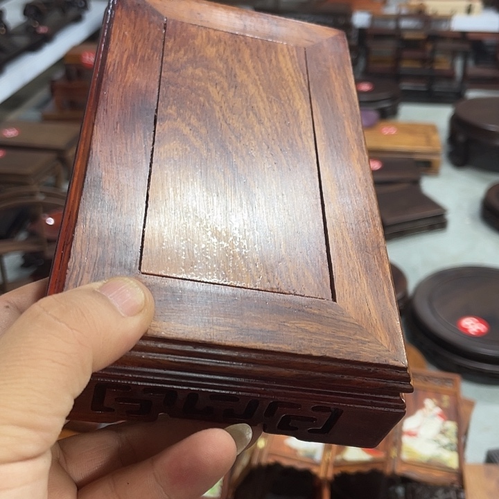 紫砂红木底座工艺品红木底座工艺品19公分