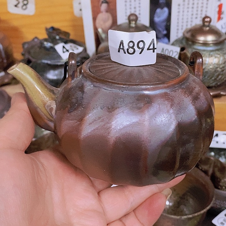 紫砂茶杯柴烧纯手工烧水壶894