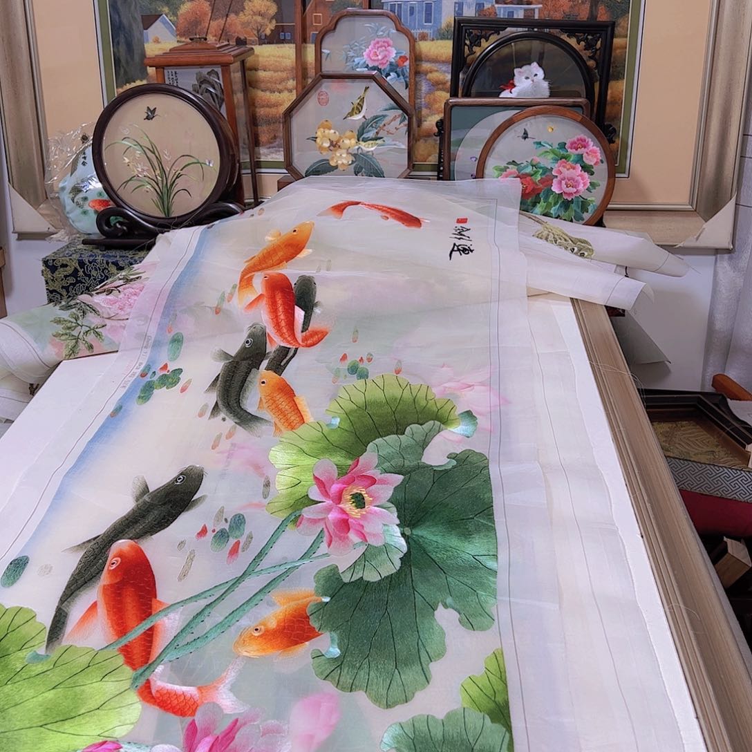 刺绣纯手工刺绣画