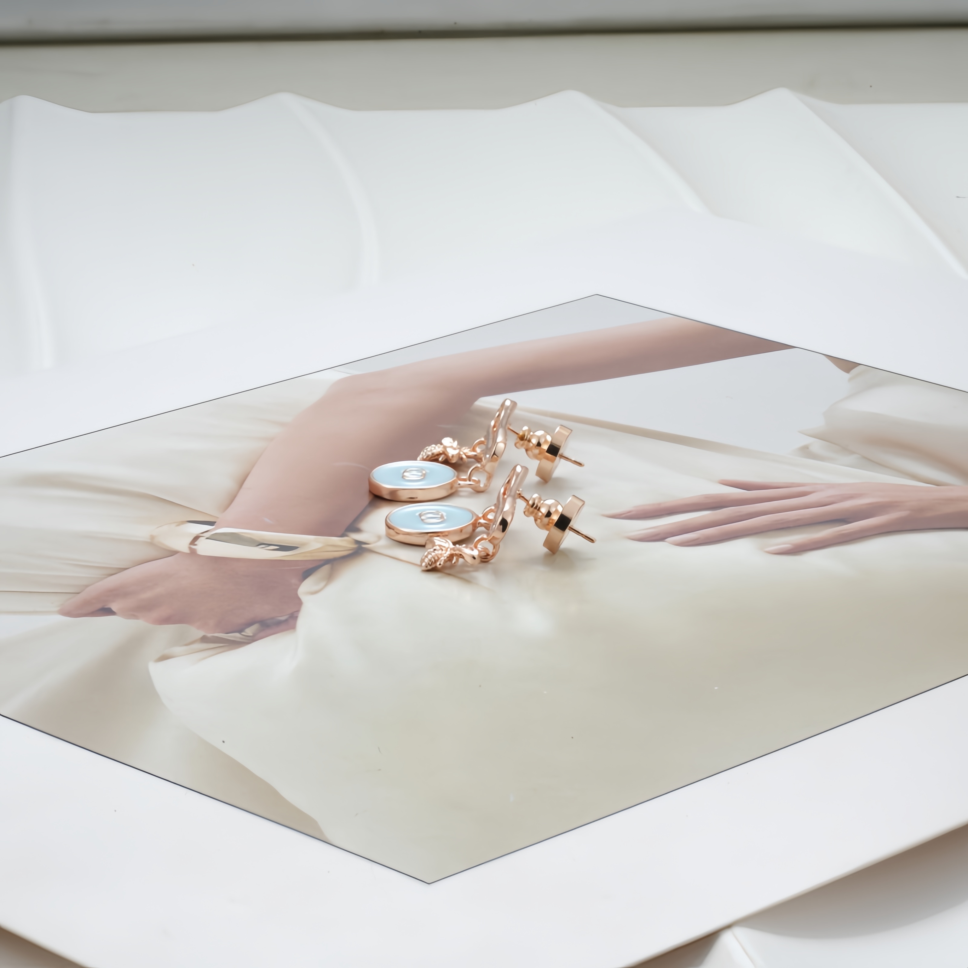 铜合金珐琅耳饰 耳环9237