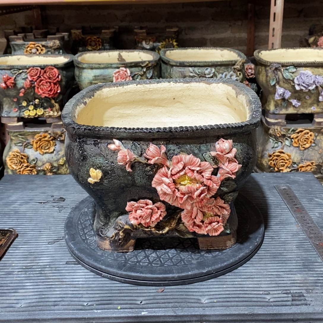 红陶青藤花器多肉花盆