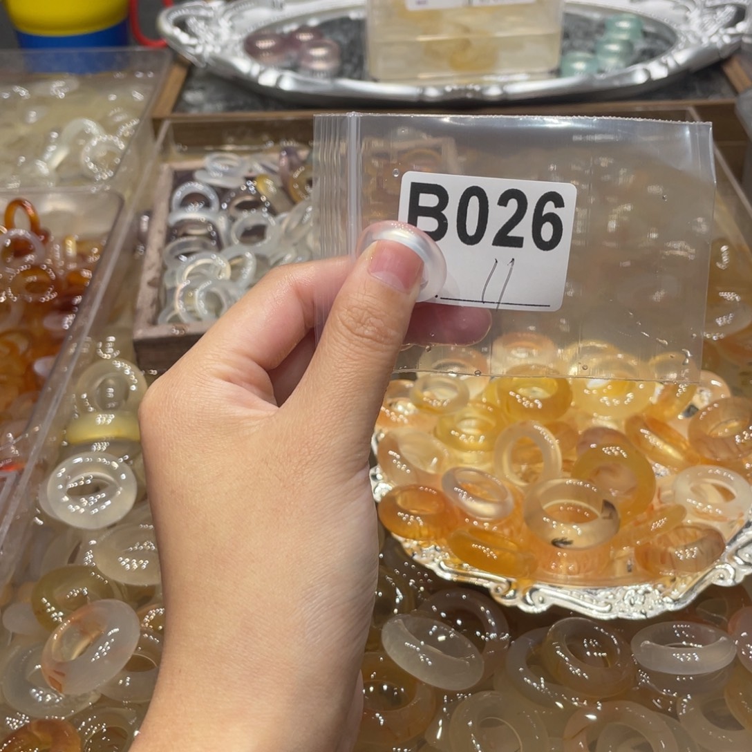 玛瑙/玉髓未镶嵌戒指026