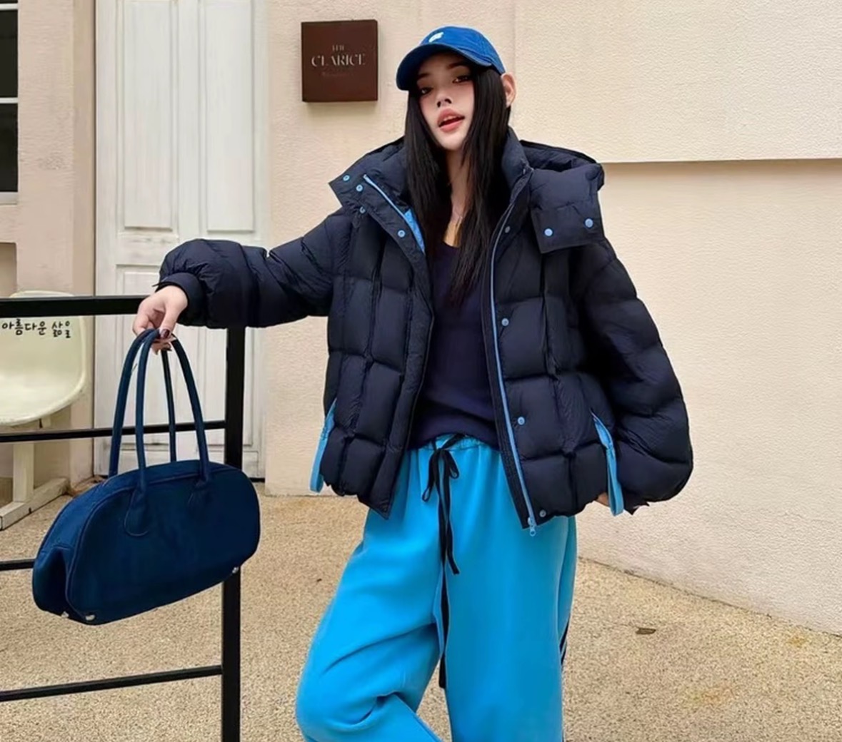 25年撞色系列天花板短款羽绒服新国标90白鸭绒冬季长袖