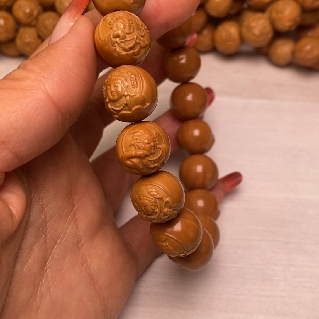 猴头核桃吊坠浮雕观音