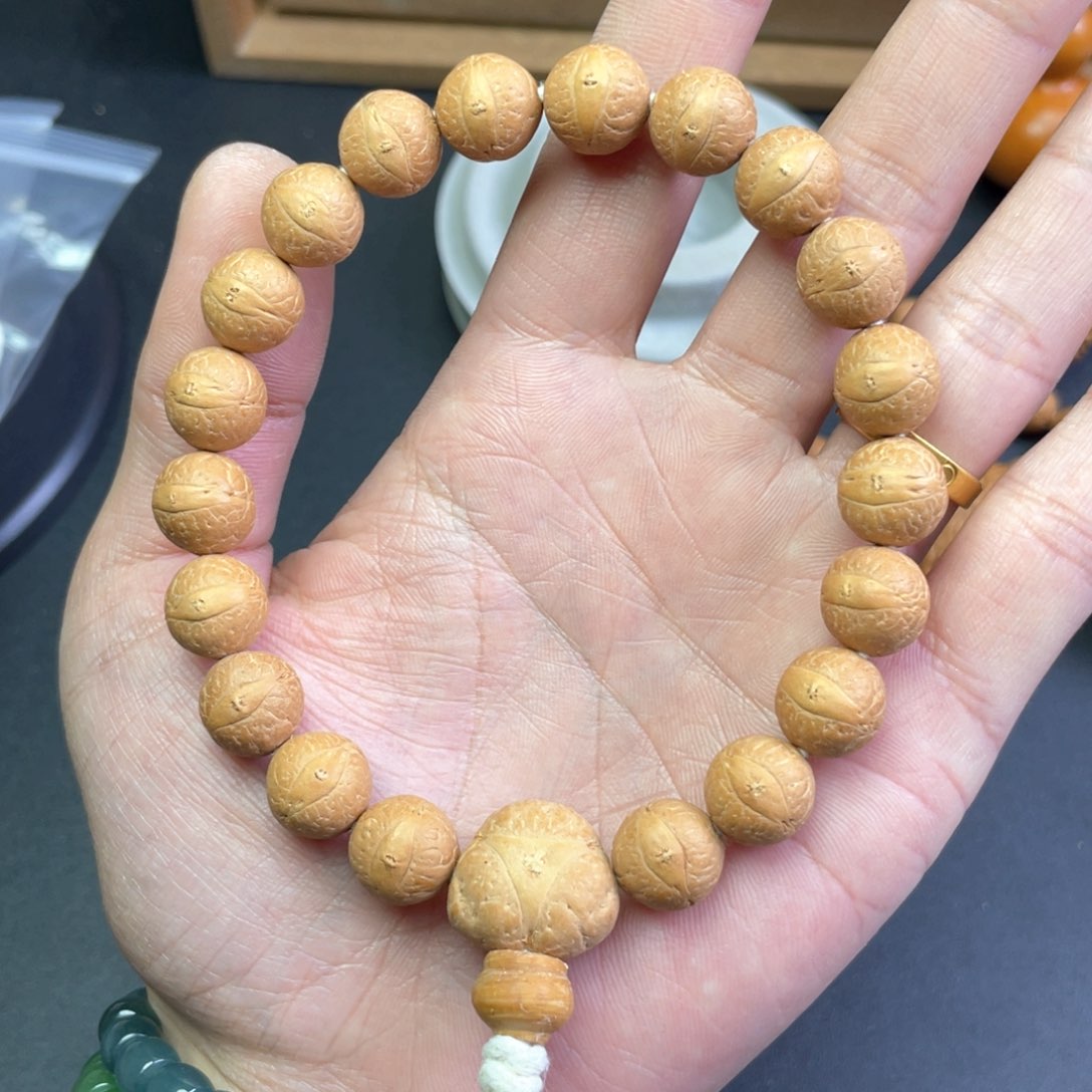 凤眼菩提手串12➕左右尺寸k21凤眼菩提D18同树铁籽