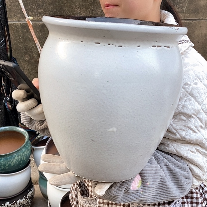 紫砂花盆大瑕疵口27高30