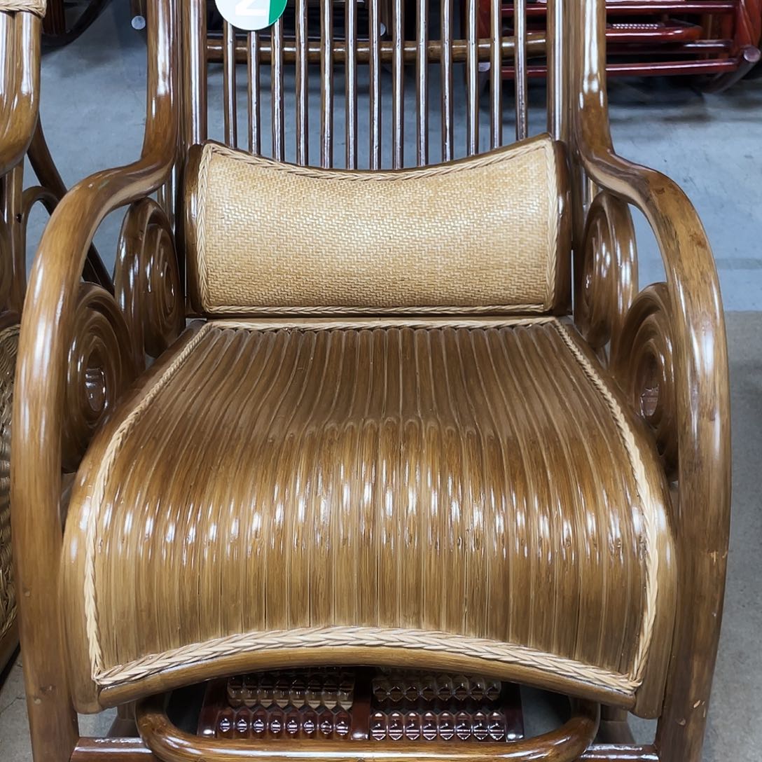 藤全藤中号摇摇椅 胡桃木色 整体发