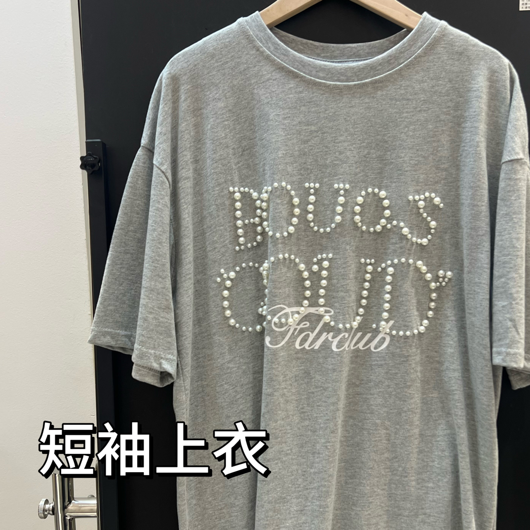 短袖半袖中长款休闲重工大版春夏T恤城市运动风印花