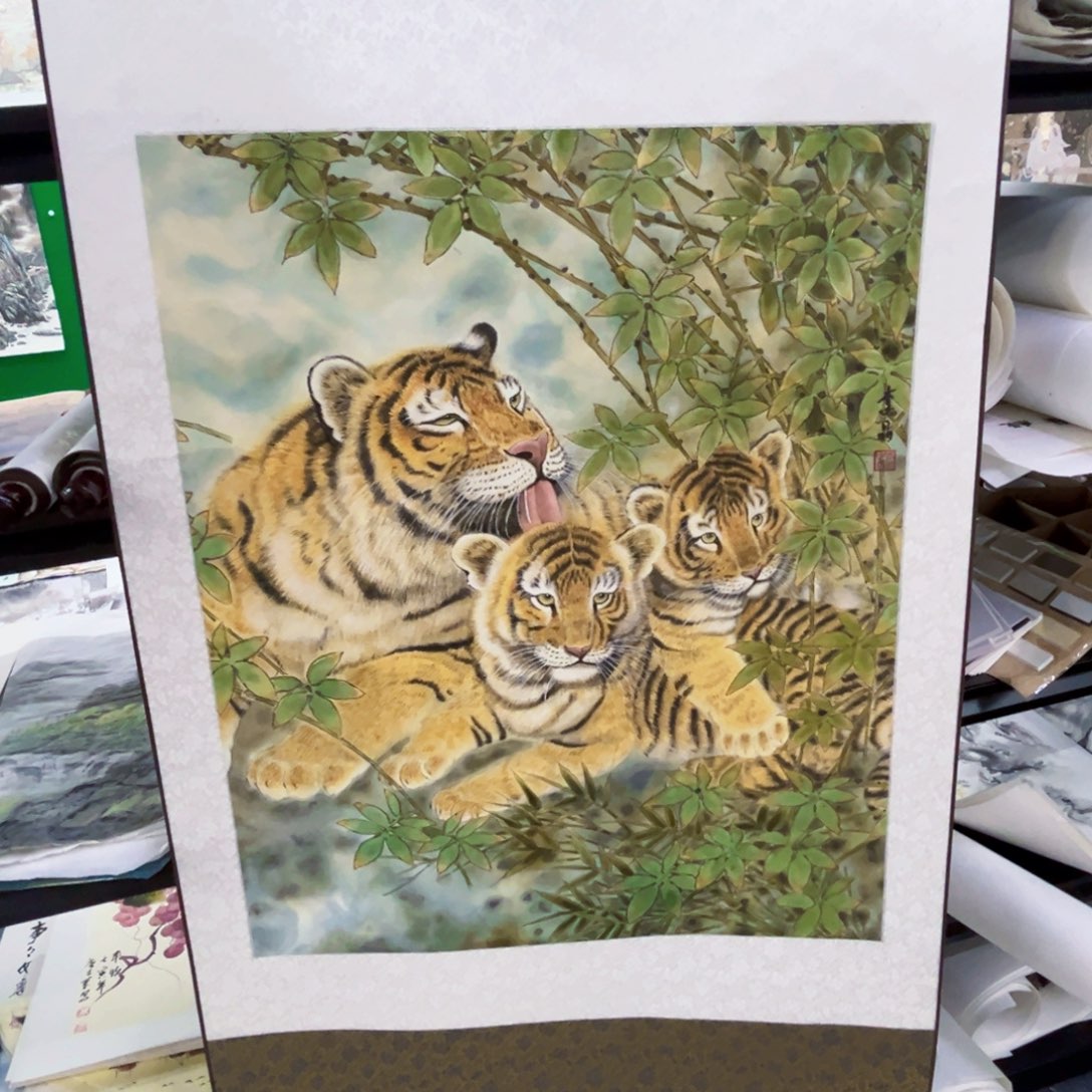 国画大**龙工笔画绘画作品